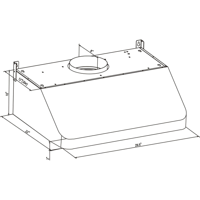 Empava 30 in. Ducted 500 CFM Under Cabinet Range Hood 30RH01