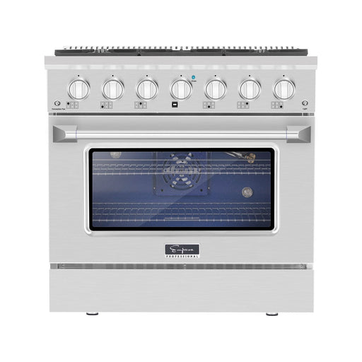 Empava 36 In. Pro-Style Slide-In Single Oven Gas Range 36GR08