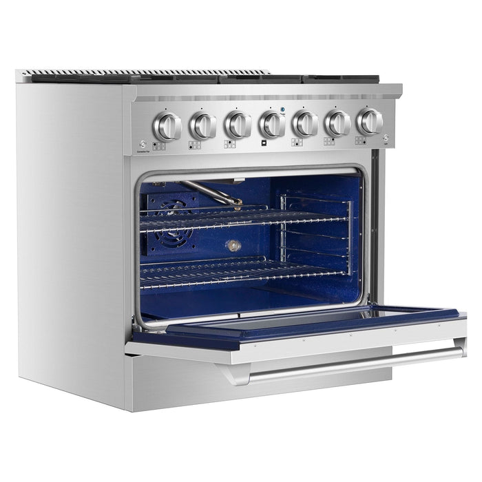 Empava 36 In. Pro-Style Slide-In Single Oven Gas Range 36GR08