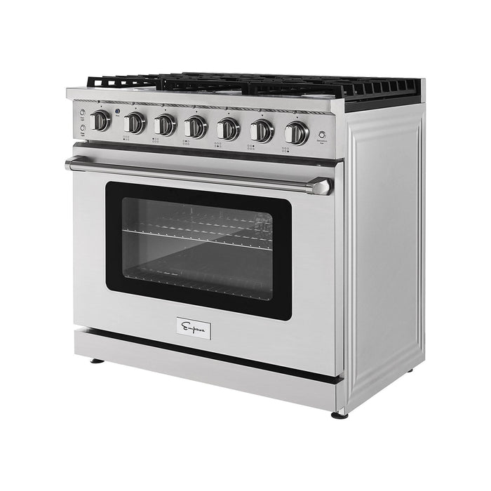 Empava 36 in. Pro-Style Slide-in Single Oven Gas Range 36GR11