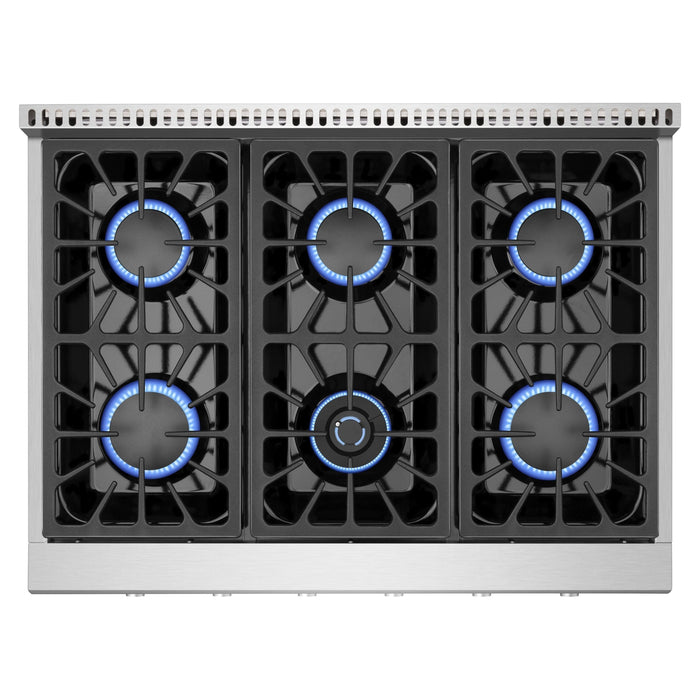 Empava Gas Cooktops Empava Pro-style 36 In. Slide-in Gas Cooktops 36GC31