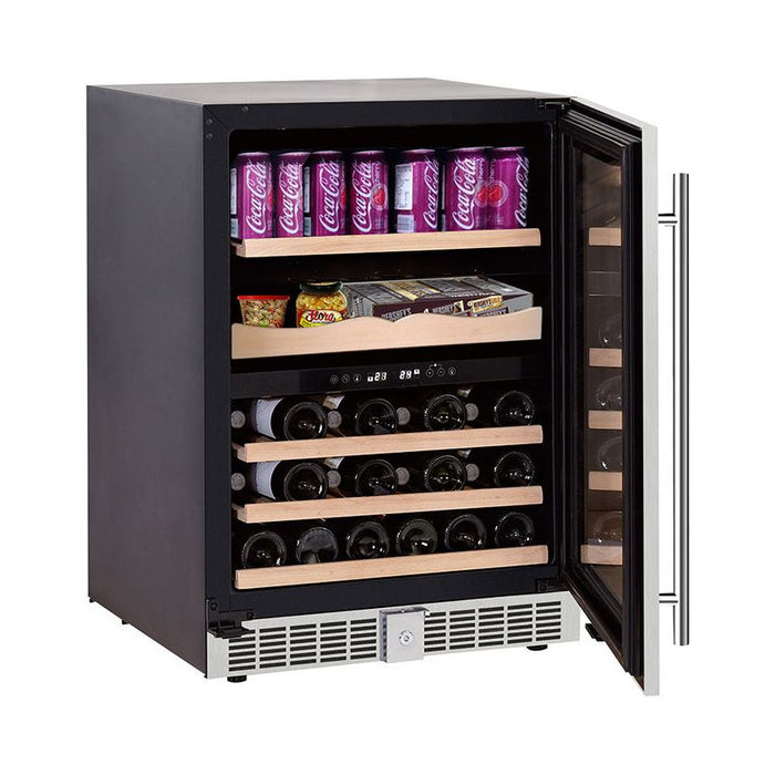 Equator  24" 43-Bottle Dual-Zone Stainless Steel Freestanding/Built-in Wine and Beverage Center GC 43