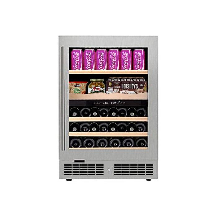 Equator  24" 43-Bottle Dual-Zone Stainless Steel Freestanding/Built-in Wine and Beverage Center GC 43