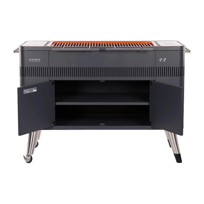 Everdure HUB 54-Inch Charcoal Grill with Rotisserie & Electronic Ignition HBCE2BUS