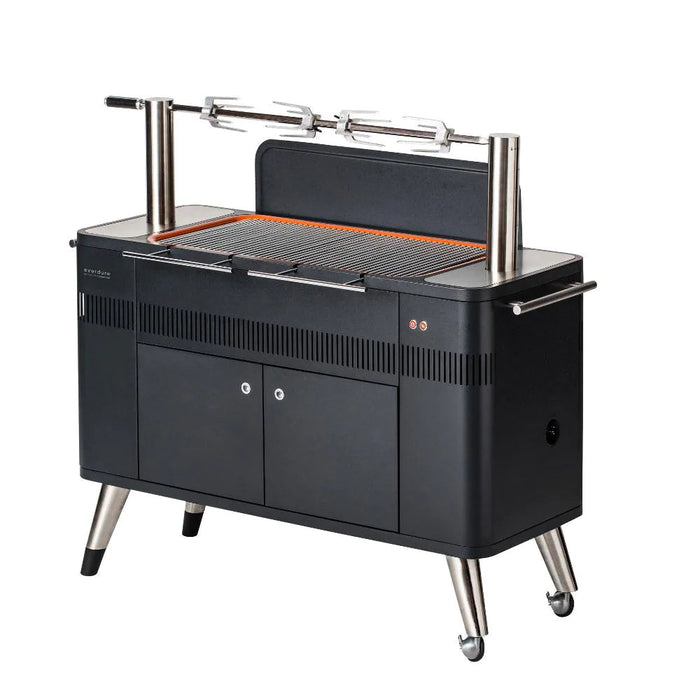 Everdure Everdure HUB 54-Inch Charcoal Grill With Rotisserie & Electronic Ignition - HBCE2BUS