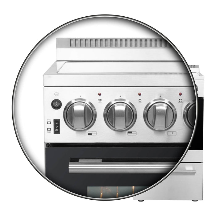 Forno 20-Inch Pallerano Electric Range with 4 Burners in Stainless Steel FFSEL6052-20