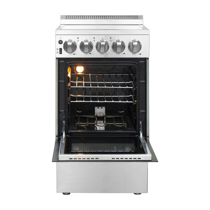 Forno Ranges Forno 20-Inch Pallerano Electric Range with 4 Burners in Stainless Steel FFSEL6052-20