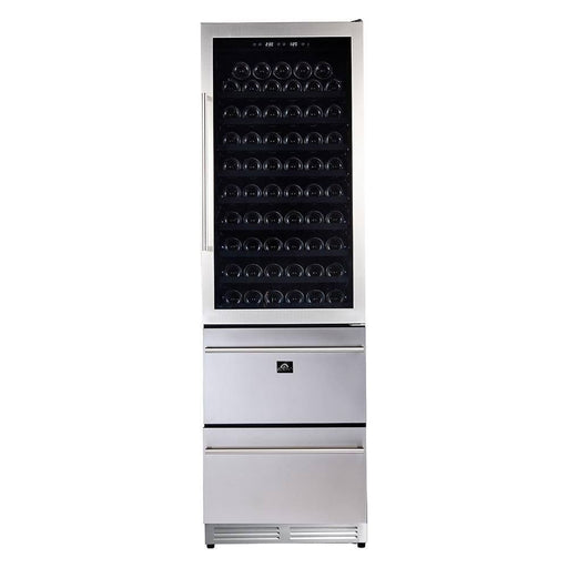 Forno Wine Coolers Forno 24'' Built-In Compressor Wine Cooler - Dual Zone - 108 Bottles (FWCDR6628-24S)