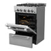 Forno 24-Inch Gas Range with 4 Burners and 38,000 BTUs in Stainless Steel (FFSGS6272-24)