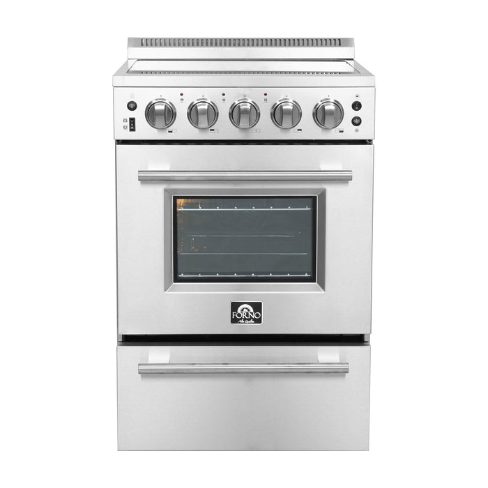 Forno 24" Pro-Style Electric Range with 4 Burners in Stainless Steel FFSEL6069-24