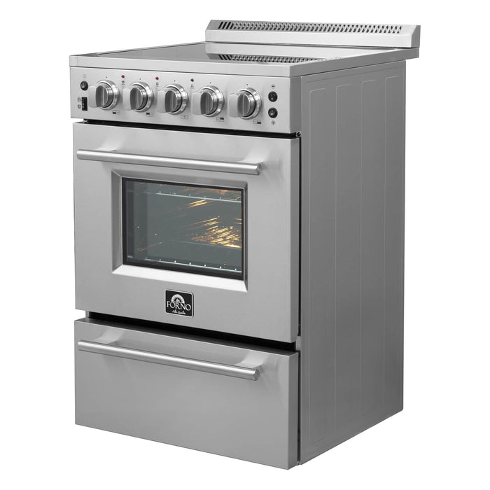 Forno Ranges Forno 24" Pro-Style Electric Range with 4 Burners in Stainless Steel FFSEL6069-24