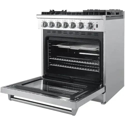 Forno Kitchen Appliance Packages Forno 30" Dual Fuel Range, 30" Range Hood and Dishwasher Appliance Package