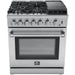 Forno Kitchen Appliance Packages Forno 30" Dual Fuel Range and 30" Range Hood Appliance Package