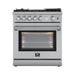 Forno Kitchen Appliance Packages Forno 30" Gas Range, 30" Range Hood, 60" Refrigerator, Dishwasher, Microwave Drawer and Wine Cooler Appliance Package