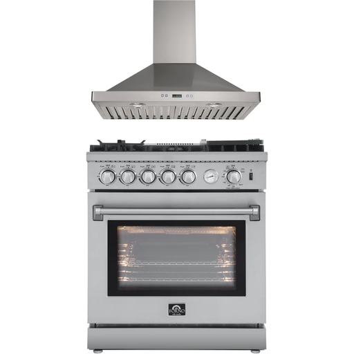 Forno Kitchen Appliance Packages Forno 30" Gas Range and 30" Range Hood Appliance Package