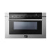 Forno Kitchen Appliance Packages Forno 30" Gas Range, Refrigerator with Water Dispenser, Wall Mount Hood with Backsplash, Microwave Drawer and Stainless Steel 3-Rack Dishwasher Pro Appliance Package