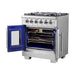 Forno 30-Inch Capriasca Gas Range with 5 Gas Burners, 100,000 BTUs, and French Door Gas Oven in Stainless Steel (FFSGS6460-30)