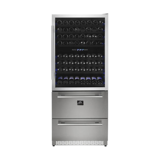 Forno Wine Coolers Forno 30-Inch Dual Zone Wine Cooler & Refrigerator Drawer (FWCDR6661-30S)