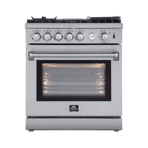 Forno Kitchen Appliance Packages Forno 30 Inch Gas Range, 30" Range Hood, Dishwasher and Microwave Drawer Appliance Package