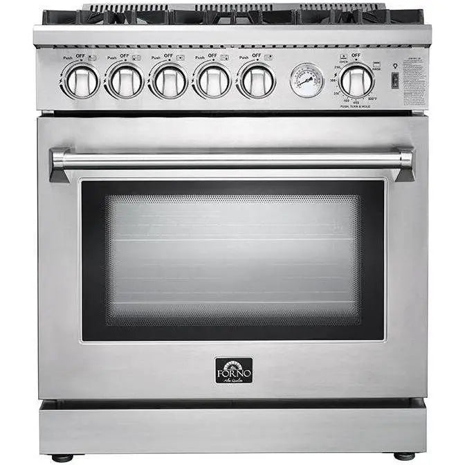 Forno 30 Inch Gas Range, Dishwasher and Refrigerator Appliance Package