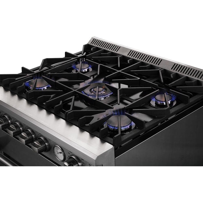 Forno Kitchen Appliance Packages Forno 30 Inch Gas Range, Range Hood, Refrigerator, Microwave Drawer, Dishwasher and Wine Cooler Appliance Package