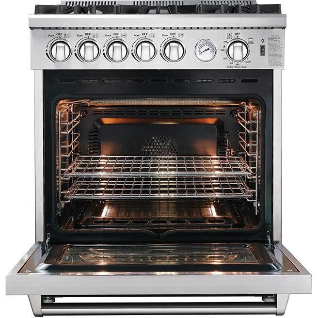 Forno Kitchen Appliance Packages Forno 30 Inch Gas Range, Refrigerator, Microwave Drawer and Dishwasher Appliance Package