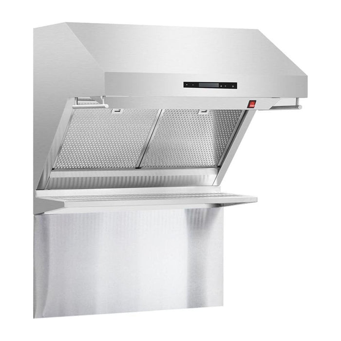 Forno 30-Inch Wall Mount Range Hood with Red Light Warmer, Shelf/Backsplash, and 600 CFM Motor (FRHWM5029-30HB)