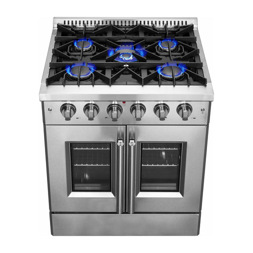 Forno Ranges Forno 30" Vittorio Gas Range with 5 Sealed Burners, 68,000 BTUs, & French Door Gas Oven in Stainless Steel (FFSGS6444-30)
