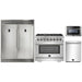 Forno Kitchen Appliance Packages Forno 36" Dual Fuel Range, 56" Pro-Style Refrigerator, Microwave Drawer and Stainless Steel 3-Rack Dishwasher Pro Appliance Package
