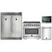 Forno Kitchen Appliance Packages Forno 36" Dual Fuel Range, 56" Pro-Style Refrigerator, Microwave Oven and Stainless Steel 3-Rack Dishwasher Pro Appliance Package