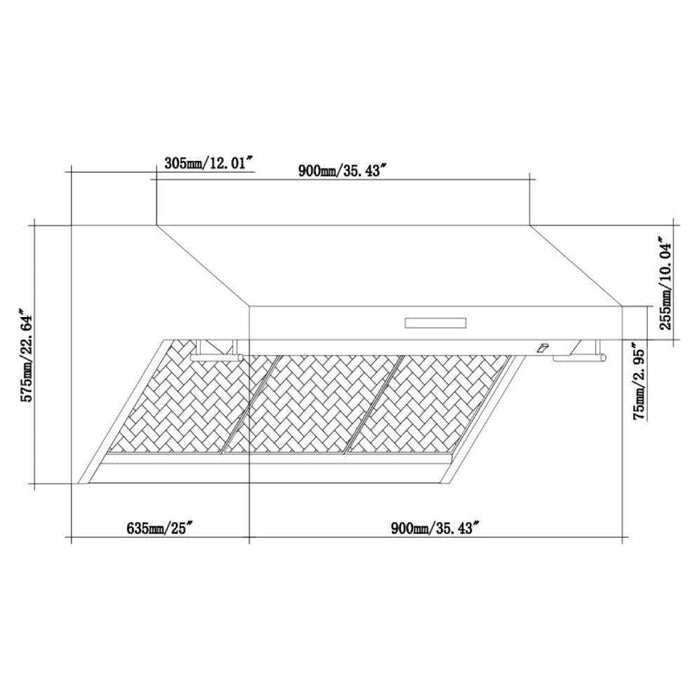 Forno 36" Dual Fuel Range, Refrigerator and Stainless Steel Wall Mount Hood with Backsplash Appliance Package