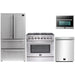 Forno Kitchen Appliance Packages Forno 36" Dual Fuel Range, Refrigerator, Microwave Oven and Stainless Steel 3-Rack Dishwasher Appliance Package