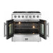Forno Ranges Forno 36" Freestanding Gas Range with French Door in Stainless Steel FFSGS6444-36