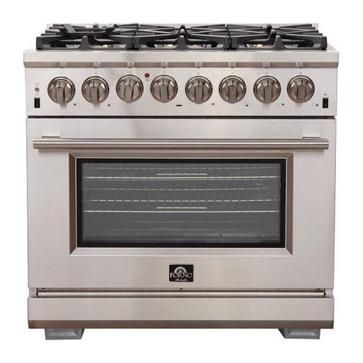 Forno 36-Inch Capriasca Dual Fuel Range with 240v Electric Oven, Convection Oven and 120,000 BTUs FFSGS6187-36