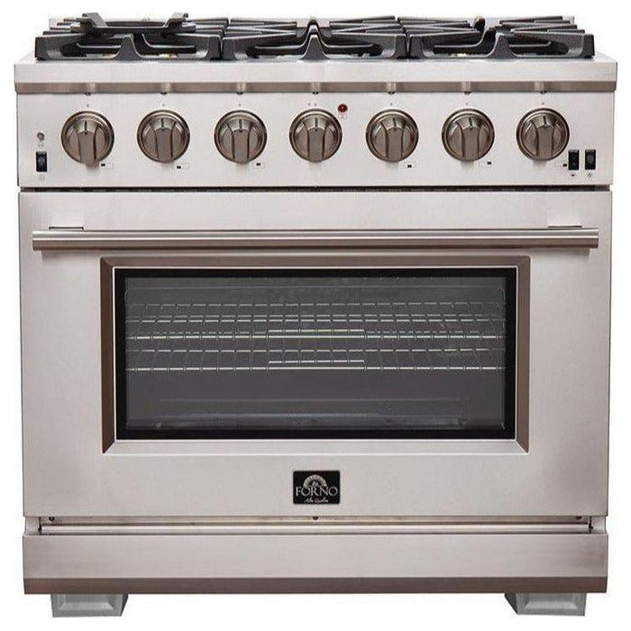 Forno 36-Inch Capriasca Gas Range with 6 Burners, Convection Oven and 120,000 BTUs FFSGS6260-36