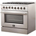 Forno Kitchen Appliance Packages Forno 36 Inch Dual Fuel Range and Wall Mount Range Hood Appliance Package