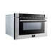 Forno 36 Inch Gas Burner/Electric Oven Pro Range, Range Hood, Refrigerator, Microwave Drawer, Dishwasher and Wine Cooler Appliance Package