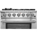 Forno 36 Inch Gas Burner/Electric Oven Pro Range, Wall Mount Range Hood and Dishwasher Appliance Package