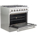 Forno  36 Inch Gas Range and Wall Mount Range Hood Appliance Package