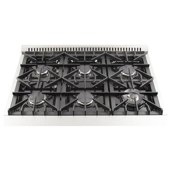 Forno  36 Inch Gas Range and Wall Mount Range Hood Appliance Package