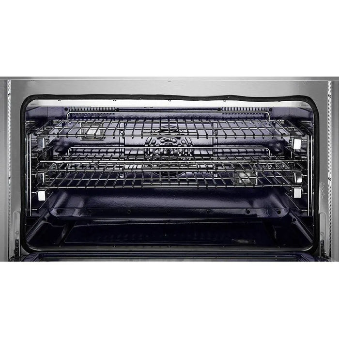 Forno 36 Inch Pro Gas Range, Refrigerator, Microwave Drawer and Dishwasher Appliance Package