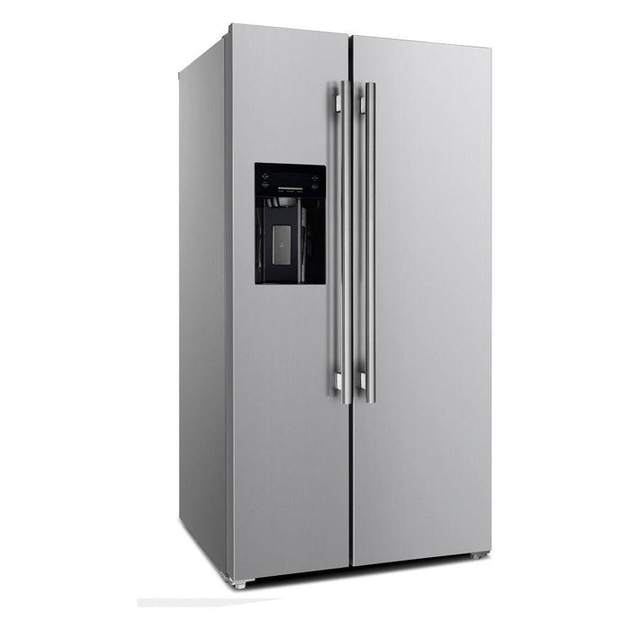 Forno 36-Inch Side by Side 20 cu.ft Refrigerator in Stainless Steel with Water Dispenser and Ice Maker (FFRBI1844-36SB)