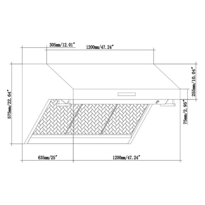 Forno 48" Dual Fuel Range, 56" Pro-Style Refrigerator & Stainless Steel Wall Mount Hood with Backsplash Appliance Package