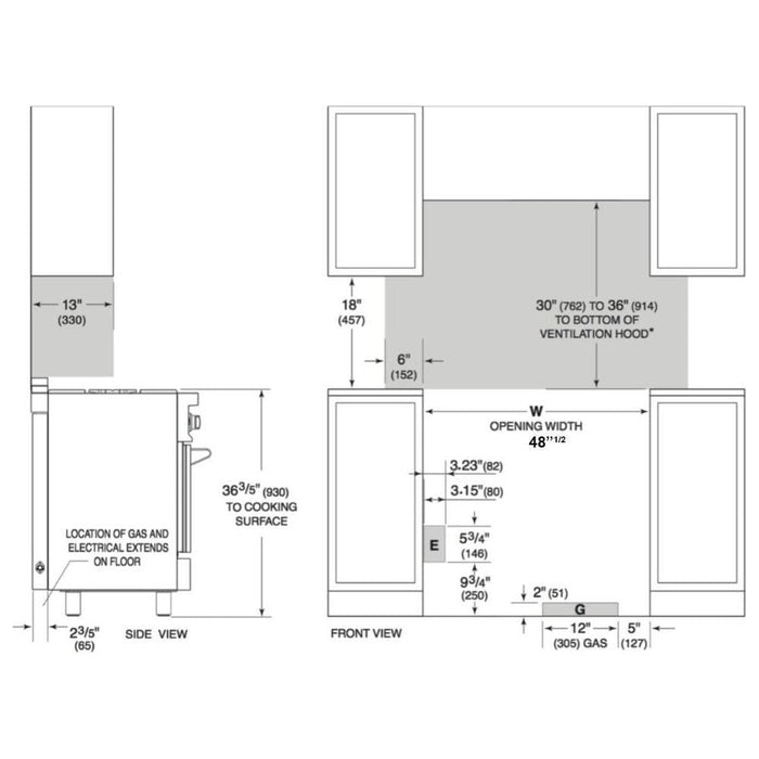 Forno 48" Dual Fuel Range, 56" Pro-Style Refrigerator, Wall Mount Hood with Backsplash, Microwave Drawer and Stainless Steel 3-Rack Dishwasher Appliance Package