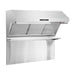 Forno 48" Gas Range, 56" Pro-Style Refrigerator and Stainless Steel Wall Mount Hood with Backsplash Appliance Package