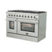 Forno Kitchen Appliance Packages Forno 48" Gas Range + 60" Refrigerator + Microwave Drawer + Dishwasher Appliance Package