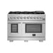 Forno Kitchen Appliance Packages Forno 48" Gas Range, Premium Hood, 56" Pro-Style Refrigerator and Stainless Steel Dishwasher Pro Appliance Package