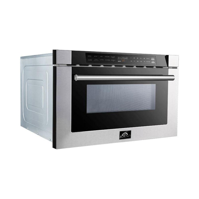 Forno 48" Gas Range, Range Hood, 60" Refrigerator, Dishwasher and Microwave Drawer Appliance Package