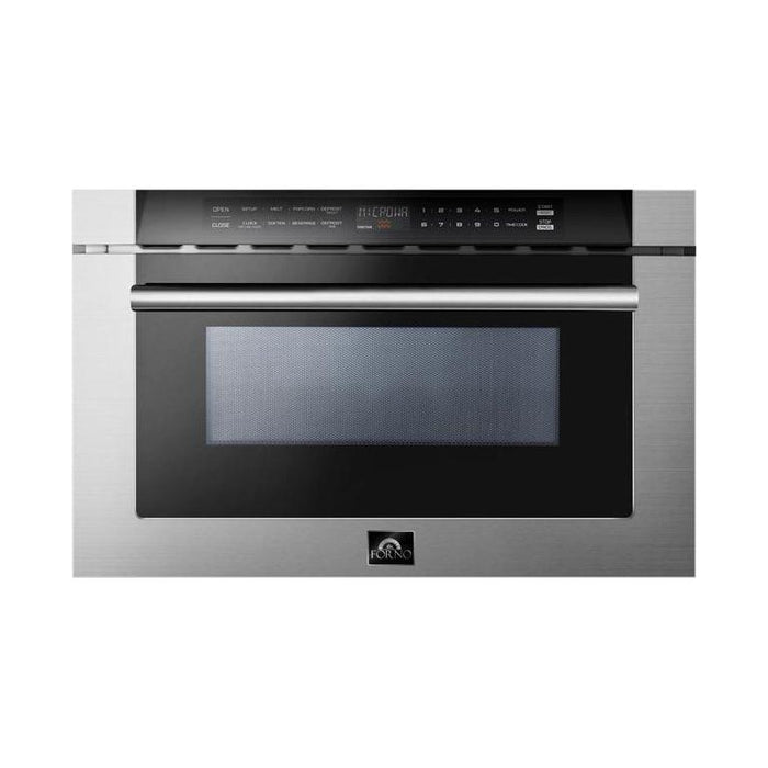 Forno 48" Gas Range + Range Hood + Refrigerator + Microwave Drawer + Dishwasher + Wine Cooler Appliance Package