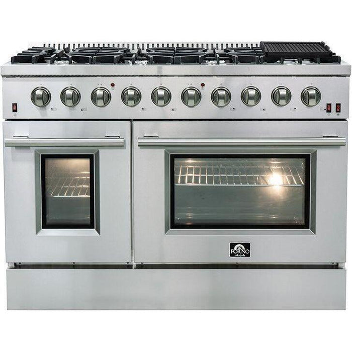 Forno 48" Gas Range + Wall Mount Range Hood Appliance Package